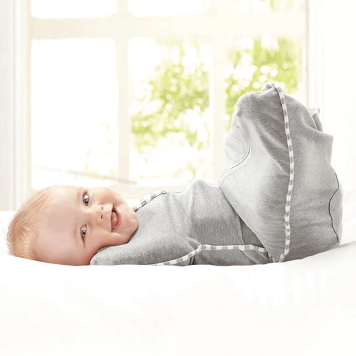 Love To Dream™ Babyslaapzak Swaddle Up™ - Inbakeren - Baby 0-2 Maanden - 2.2-3.8 Kg - All Season - Grijs - Afbeelding 13