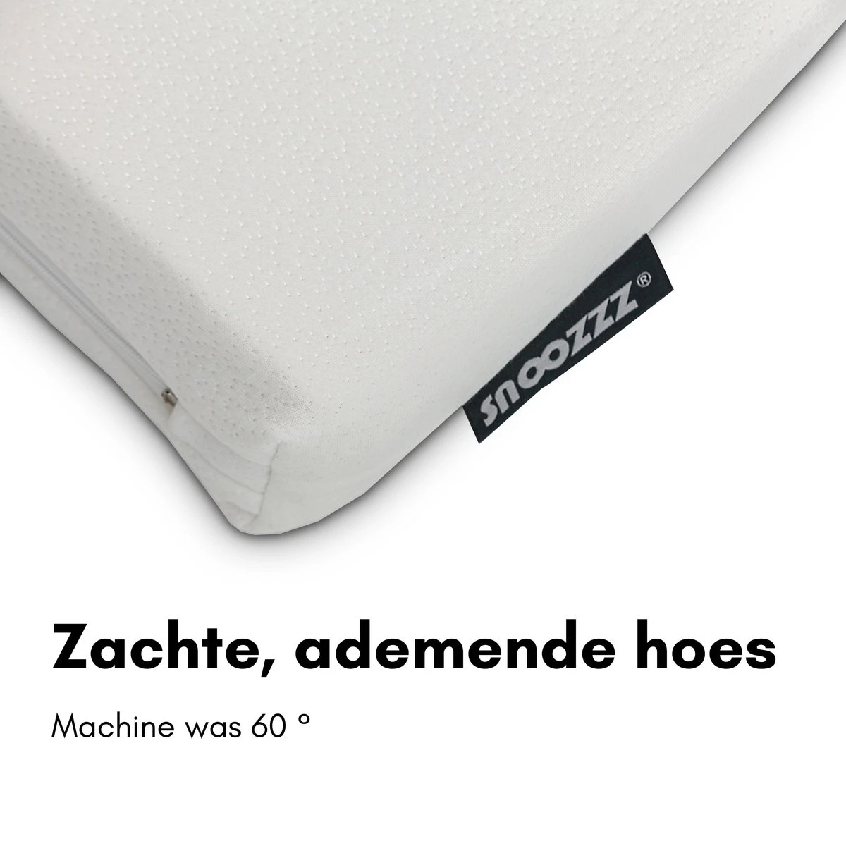 Snoozzz Reflux Kussen - Baby Hellend Kussen Voor Ledikant - Ventilerend - Met Wasbare Hoes - Wit - Afbeelding 3