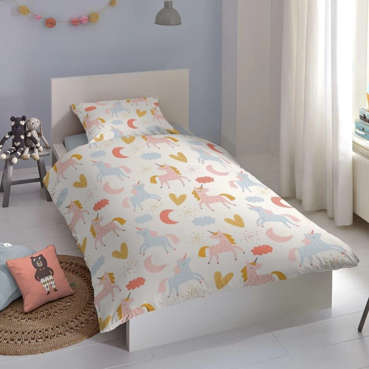 Good Morning Unilove Mini - Dekbedovertrek - Junior - 120x150 Cm - Multi Kleur - Afbeelding 2