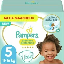 PampersĀ® Pampers - Premium Protection - Maat 5 - Maandbox - 176 Luiers