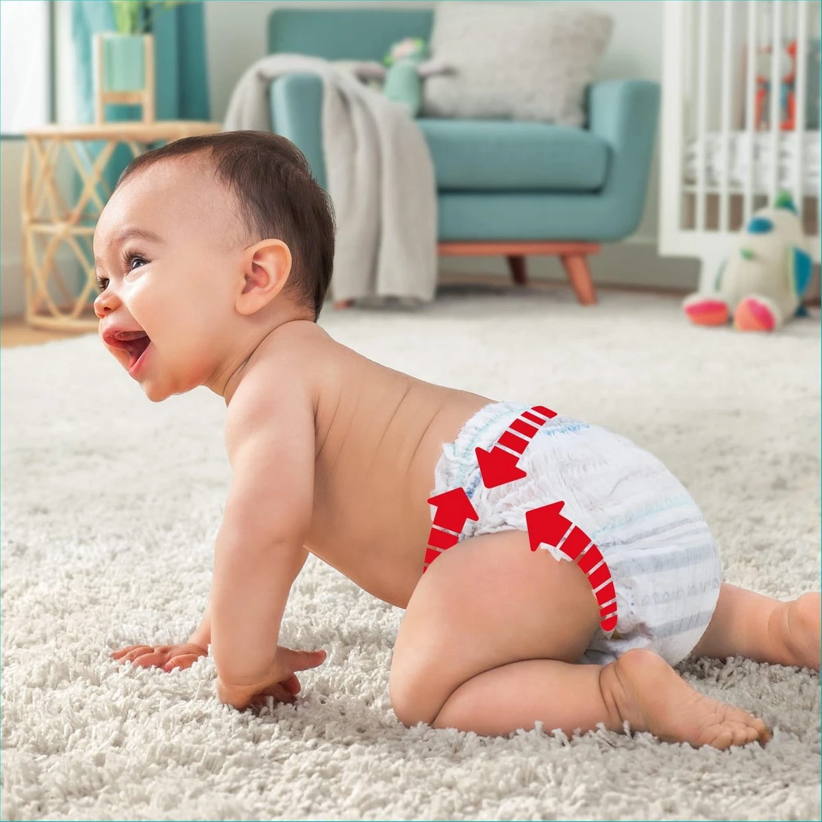 Pampers® Pampers Premium Protection Pants Luierbroekjes - Maat 4 (9-15 Kg) - 76 Stuks - Maandbox - Afbeelding 3