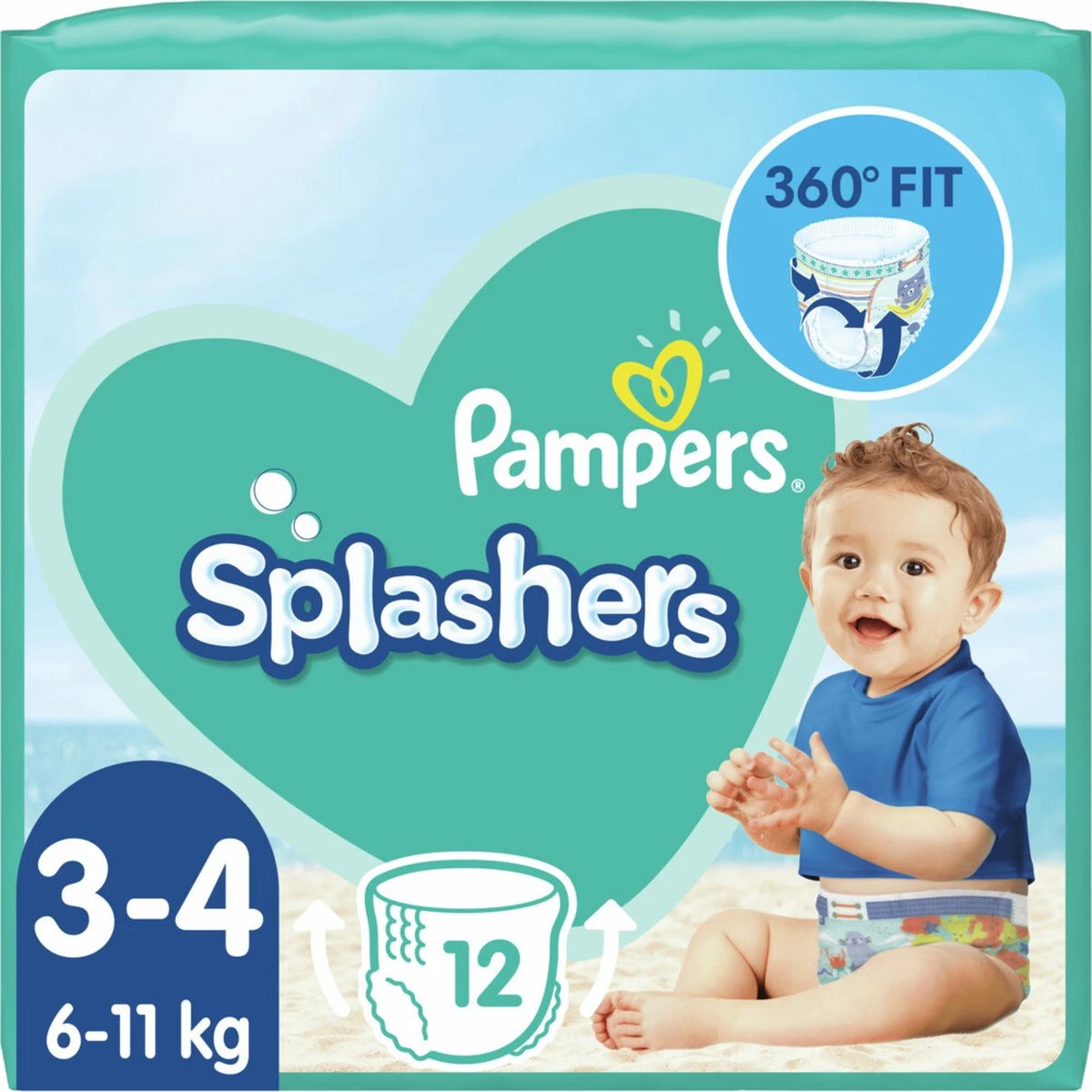 Pampers® Pampers Splashers 12 Wegwerpbare Zwemluiers - Maat 3-4 - Afbeelding 7