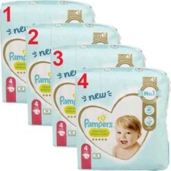 PampersĀ® Pampers Premium Protection Luiers - Maat 4 (9-14 Kg) - 100 Stuks - Grootverpakking