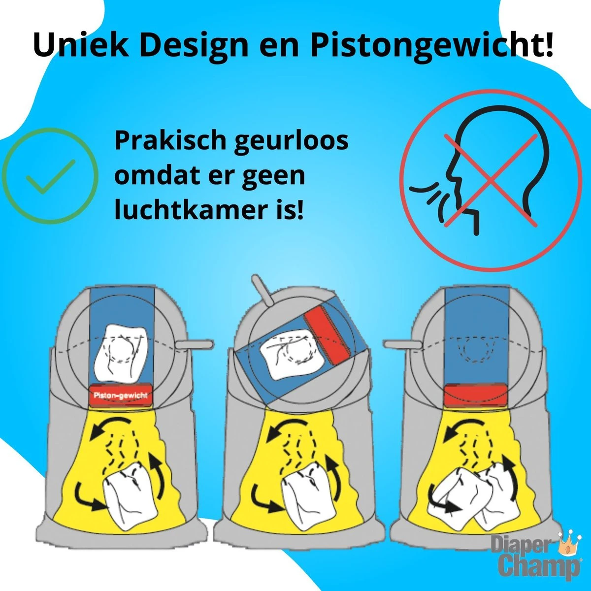 Luieremmer Medium Zilver - Middel - Zonder Navulling - Geschikt Voor Pampers En Huggies - Stoma - Afbeelding 5