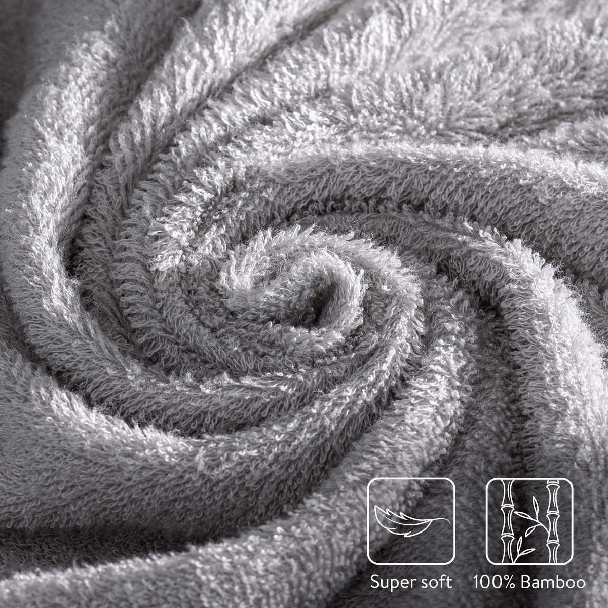 Navaris Badcape Met Capuchon Voor Baby - Set Met Badcape En Washandje - 100% Bamboe - Voor Baby's Van 0-12 Maanden - Oeko-tex Gecertificeerd - Koala - Afbeelding 4