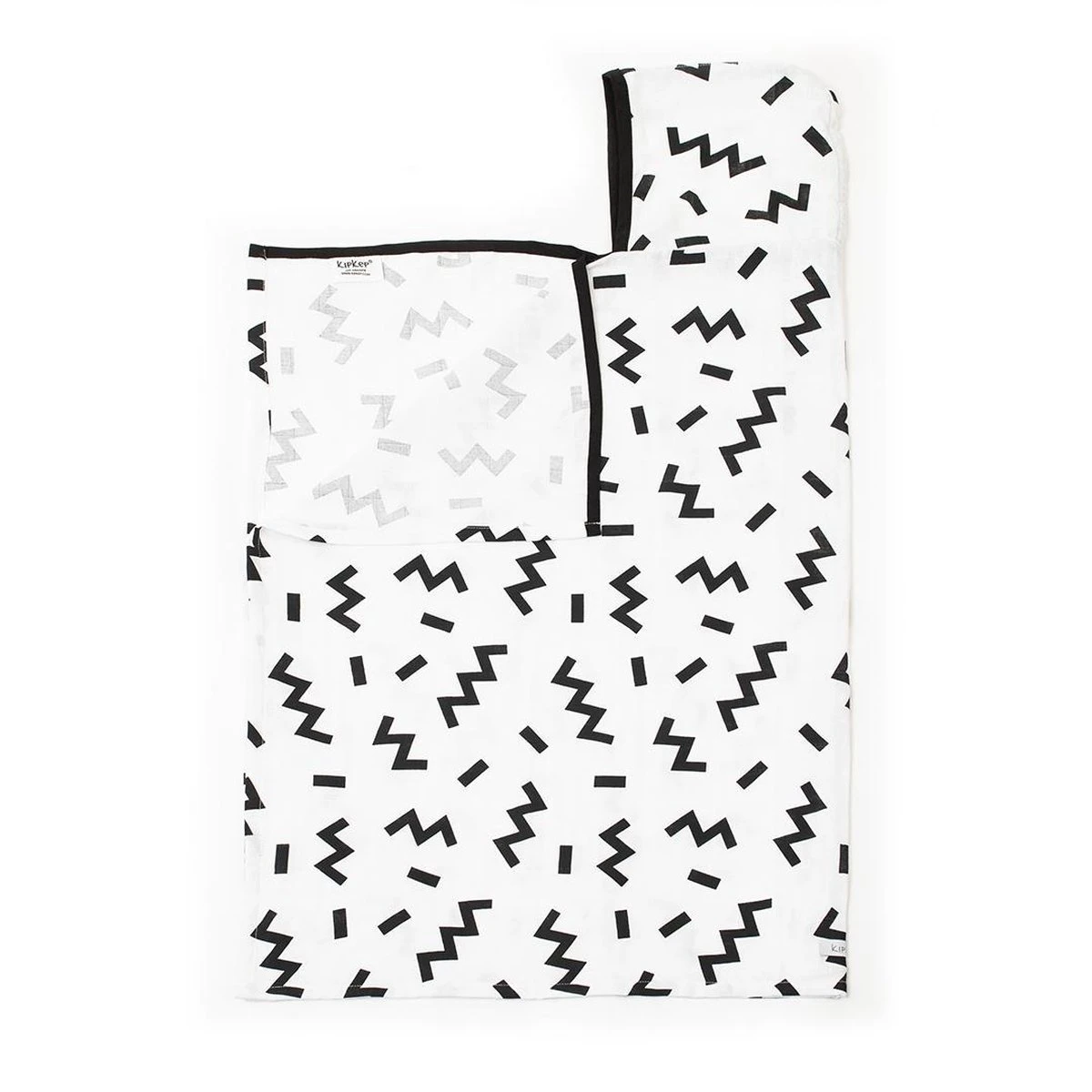 KipKep Blenker Hydrofiele Badcape - Maat 100x70cm - Memphis White - Afbeelding 5