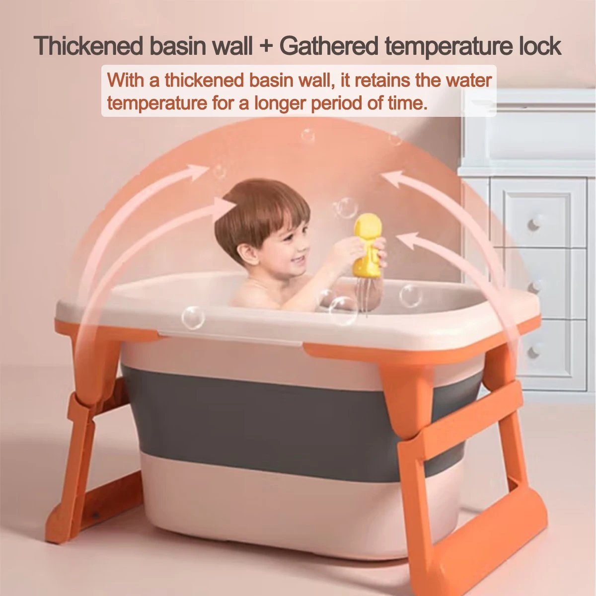 Babybadje - Inklapbaar Bad - Bad Baby - Met Badkruk - Zitbad - Bath Bucket - Opvouwbaar Bad Kinderen - Baby Badje - Opvouwbaar Bad Baby - Opvouwbaar Bad - Baby Badkussen - Afbeelding 6
