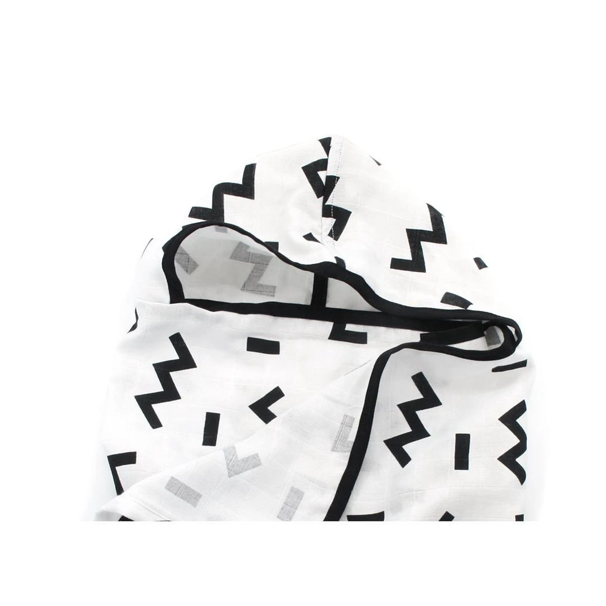 KipKep Blenker Hydrofiele Badcape - Maat 100x70cm - Memphis White - Afbeelding 8