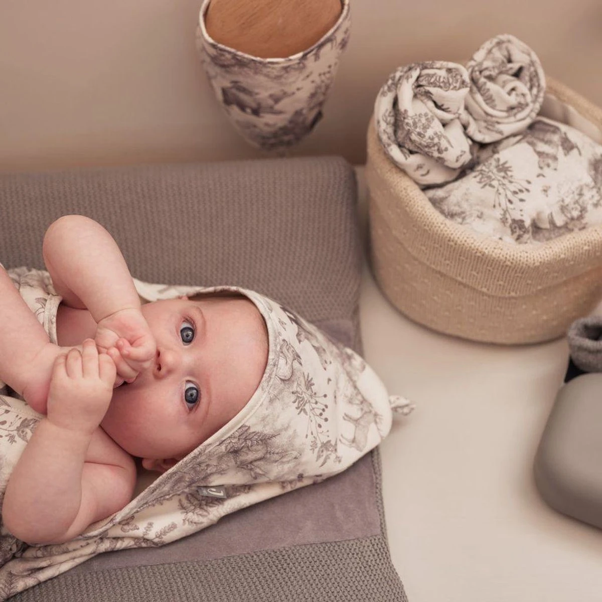 Jollein Hydrofiele Doek 70x70cm Pimpelmees Forest Animals - 2 Stuks - Afbeelding 6