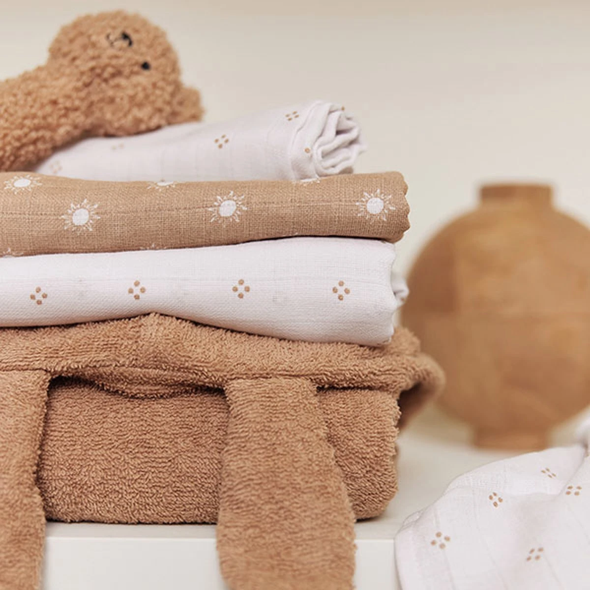 Jollein Hydrofiele Doek Small 70x70cm Stargaze - Biscuit - 3 Stuks - Afbeelding 13