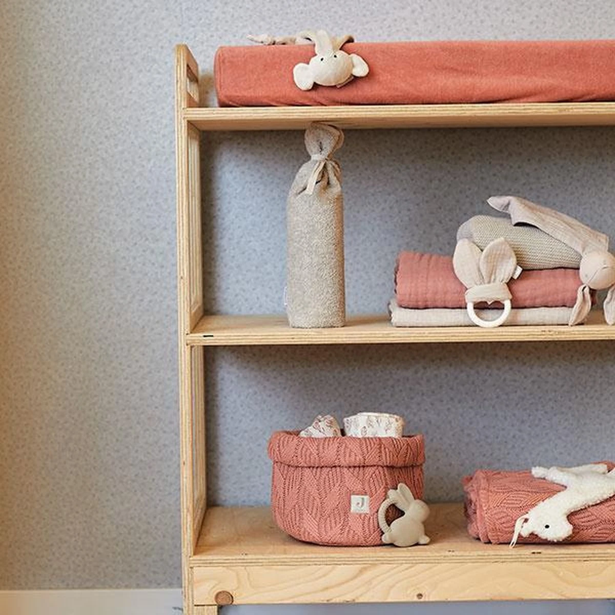 Jollein Hydrofiel Multidoek Meadow 70x70cm - Rosewood - 3 Stuks - Afbeelding 14