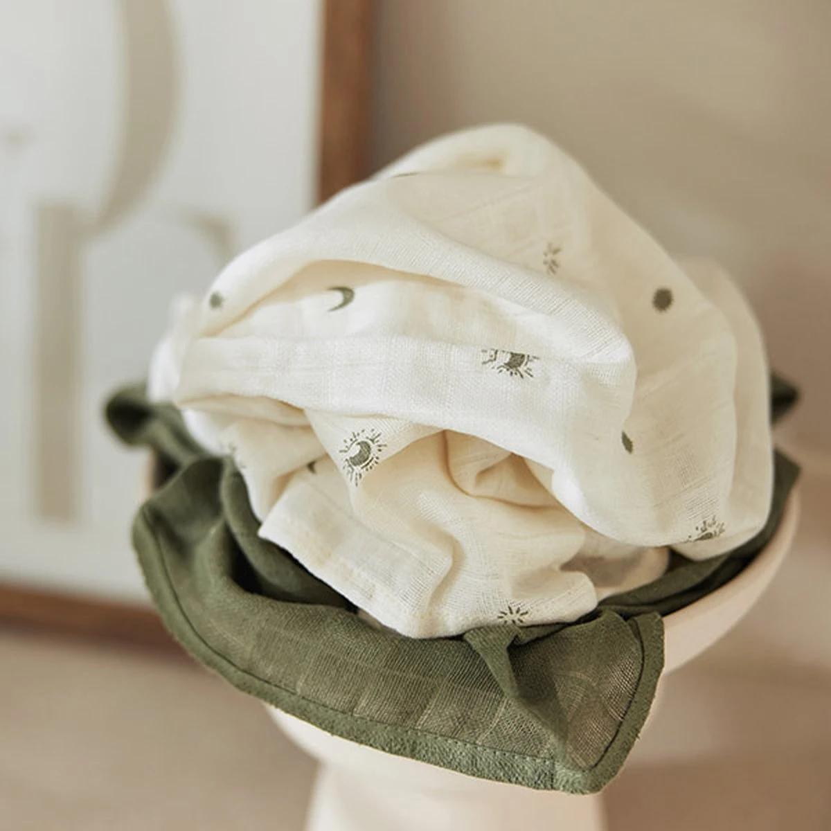 Jollein Hydrofiele Doek Small 70x70cm Stargaze - Leaf Green - 3 Stuks - Afbeelding 11