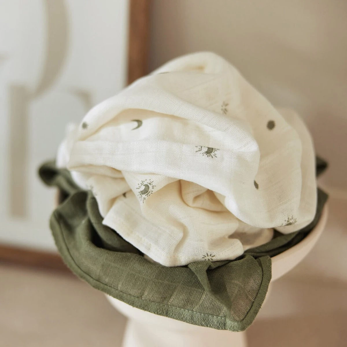 Jollein Hydrofiele Doek Small 70x70cm Stargaze - Leaf Green - 3 Stuks - Afbeelding 13