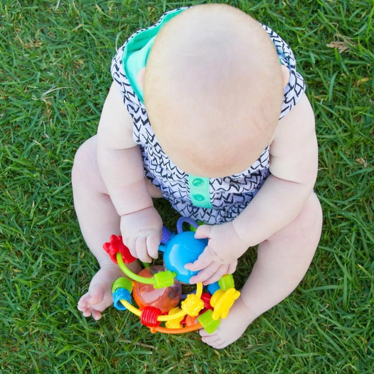 Playgro Speel En Leerbal - Grijp- En Bijtspeelgoed - Klikklak Geluiden - Spiegeltje - Kralen - Cilinder Met Rattelende Ballen - Afbeelding 15