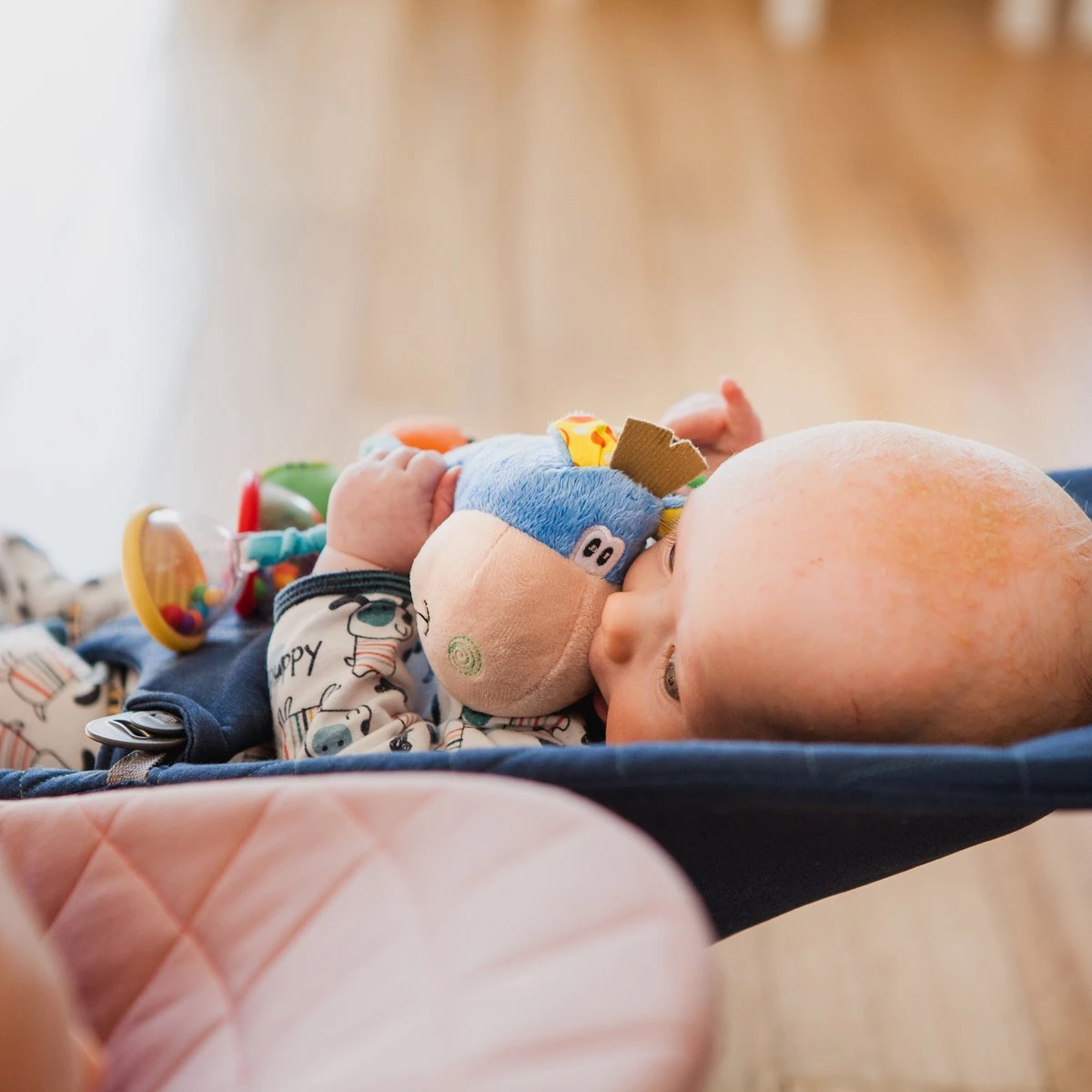 Playgro Clip Clop Rammelaar - Blauw - Activiteitenspeeltje - Kraamkado - Afbeelding 9