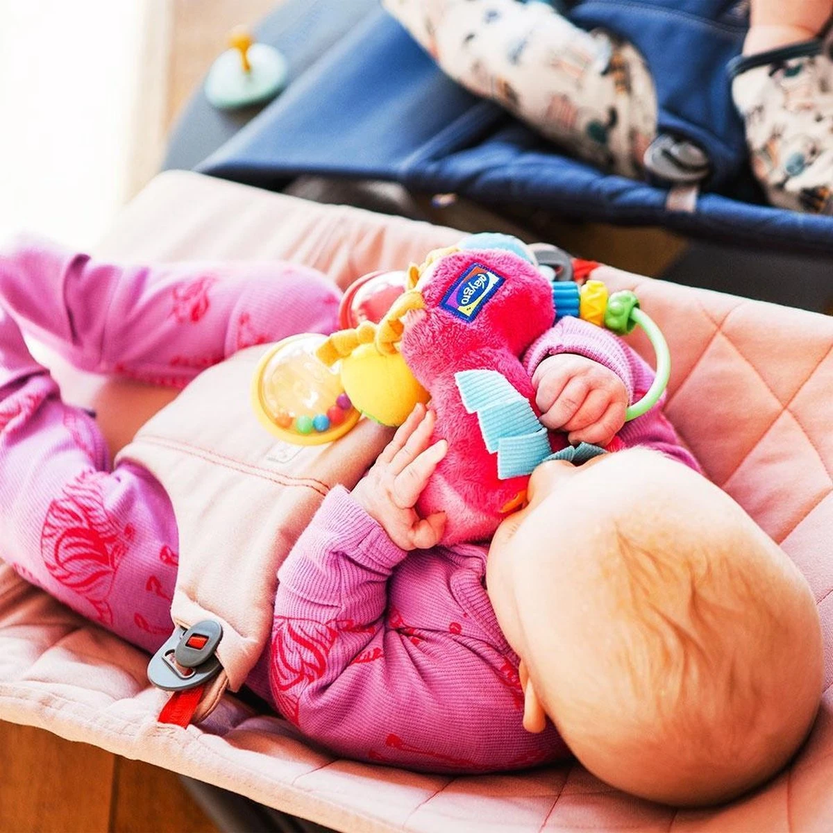 Playgro Clip Clop Rammelaar - Roze - Activiteitenspeeltje - Kraamkado - Afbeelding 11