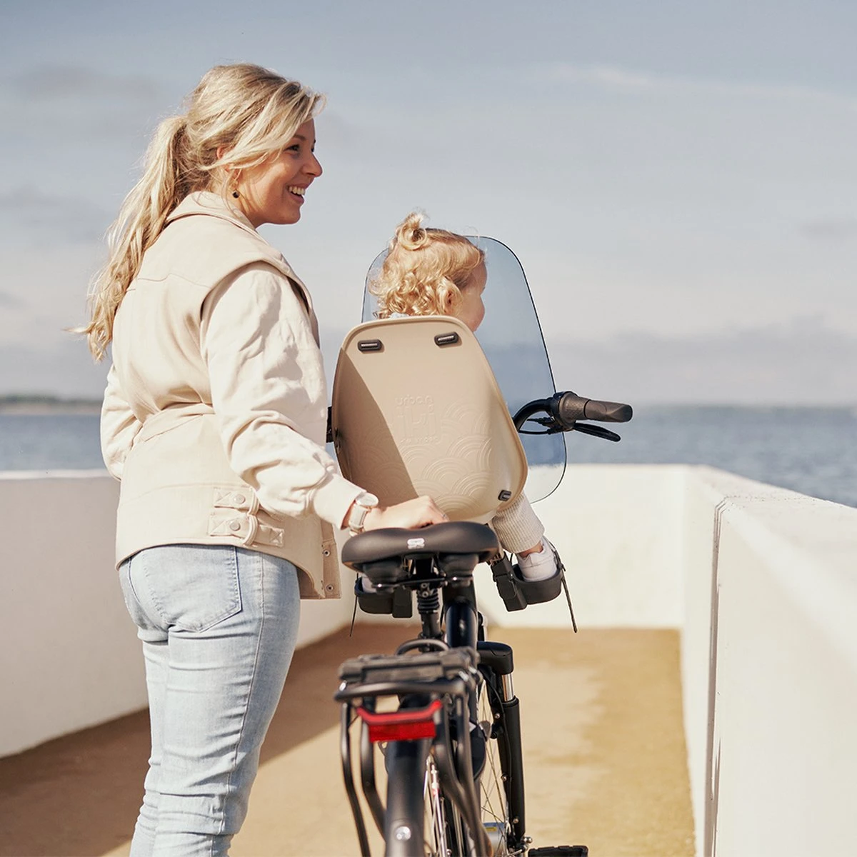 Urban Iki Fietsstoeltje Voor - Inaho Beige/ Bincho Black - Afbeelding 5