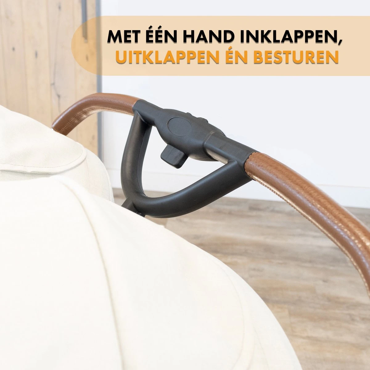 Deryan Luxe Rolo X2 Dubbele Buggy - Duo Buggy - Creme - Afbeelding 13