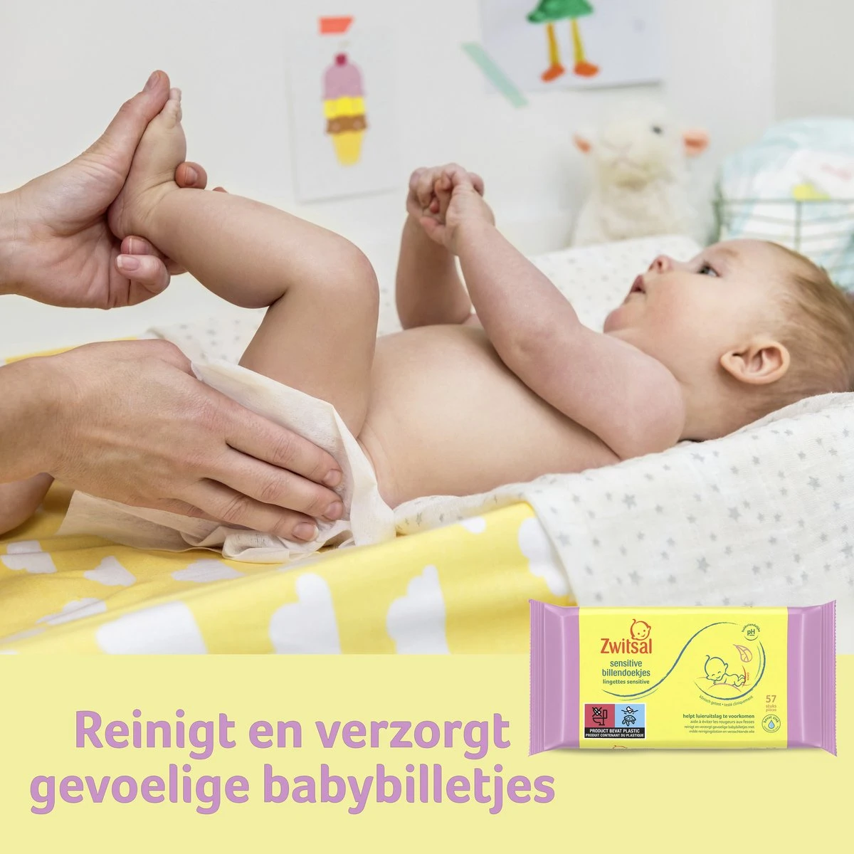 Zwitsal Baby Sensitive Billendoekjes Alcoholvrij - 1368 Doekjes - Voordeelverpakking - Afbeelding 7