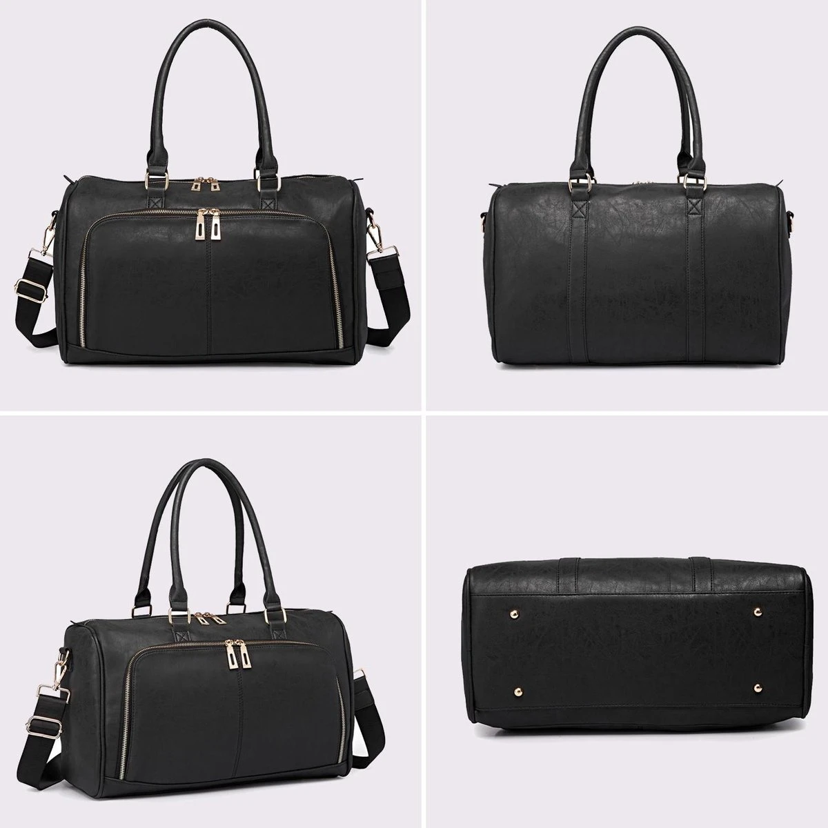 Miss Lulu Luier- En Verzorgingstas – Luiertas Set – Afneembare Draagtas - Duurzaam En Stijlvol – Zwart - Premium Kwaliteit- Grote Capaciteit - Unisex/Jongens/Meisjes (LT6638 BK) - Afbeelding 9