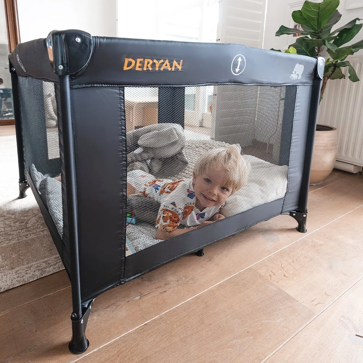 Deryan Kinderbox - Inklapbare Box - 100x100cm - Zwart - Afbeelding 3