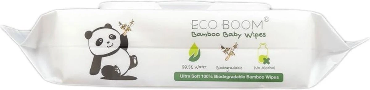 ECOBOOM Bamboo Eco Billendoekjes 9 Pakken (540stks) - 99,5 % Water - Bambo Luierdoekjes - Eco Huiddoekjes - 100 % Afbreekbaar - Bamboe Gezichtdoekjes - Afbeelding 5