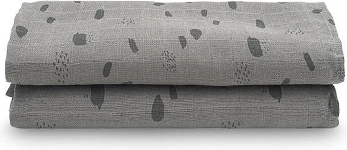 Jollein Hydrofiel Multidoek Spot 115x115cm - Storm Grey - 2 Stuks - Afbeelding 15