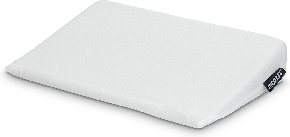 Snoozzz Reflux Kussen - Baby Hellend Kussen Voor Ledikant - Ventilerend - Met Wasbare Hoes - Wit