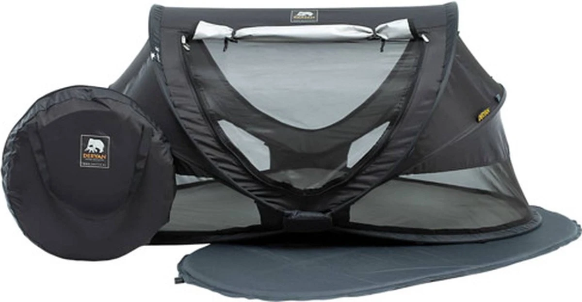 Deryan Peuter Luxe Campingbedje – Inclusief Zelfopblaasbare Matras - Zwart - Afbeelding 15