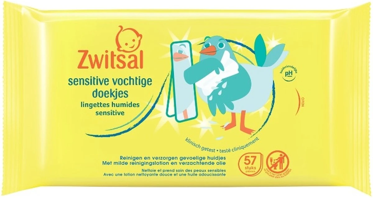 Zwitsal - Sensitive Snoetenpoetsers - Beestenboel - 1 X 57 Stuks - 57 Toetendoekjes - Afbeelding 2