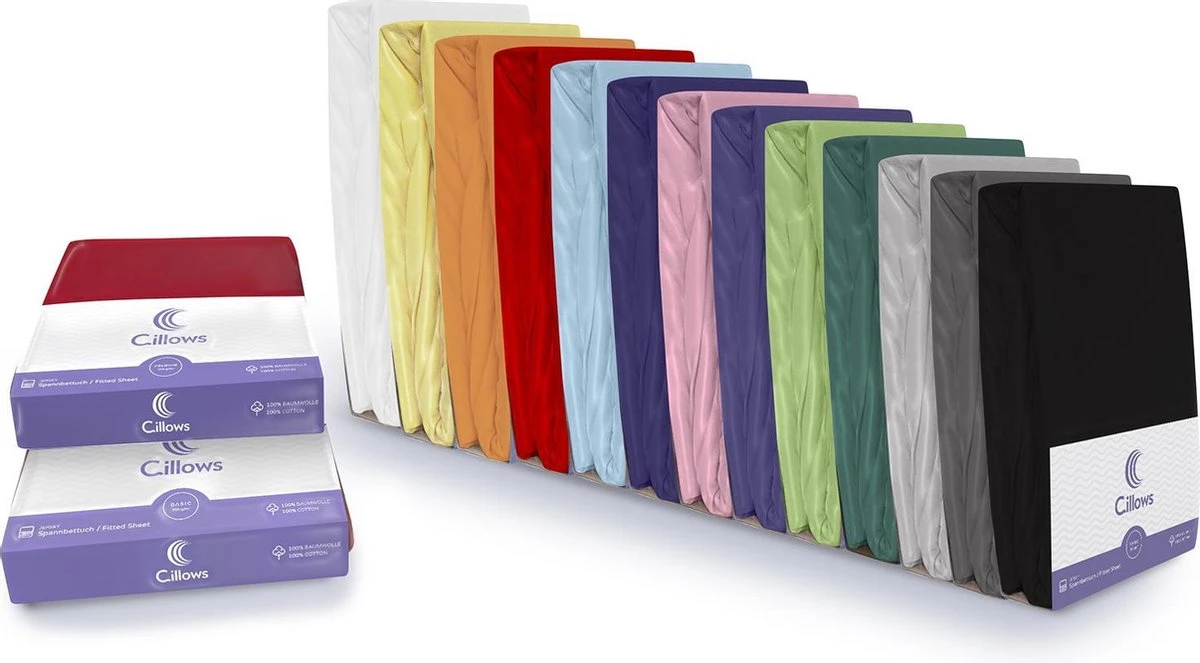 Cillows Premium Jersey Hoeslaken Voor Kinderen - 70x160 Cm - (tot 20 Cm Hoogte) - Grijs - Afbeelding 6