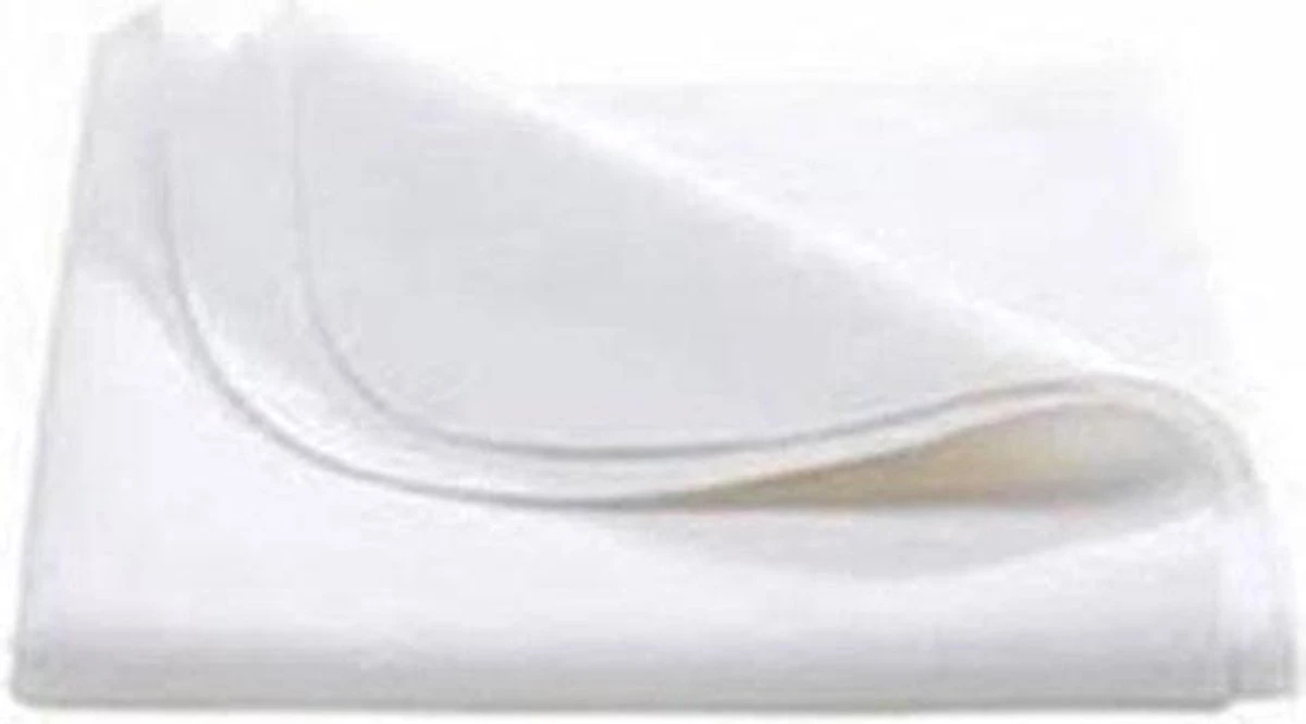 Briljant Baby - Molton Bedzeil - 75x100 - Sandwich - Wit - Afbeelding 3