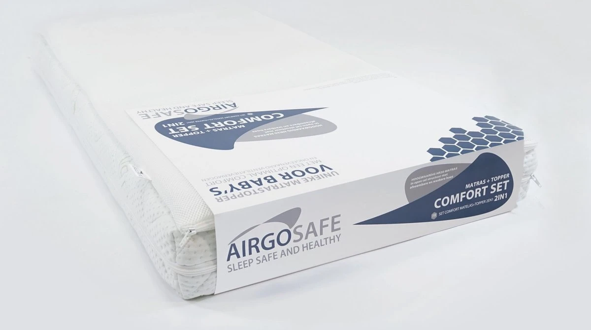 ABZ Babymatras Combi Witte Panter - Inclusief Topper Airgosafe - 60x120 Cm - Afbeelding 17