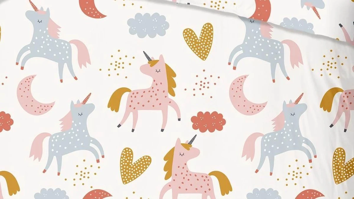 Good Morning Unilove Mini - Dekbedovertrek - Junior - 120x150 Cm - Multi Kleur - Afbeelding 3