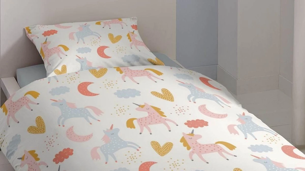 Good Morning Unilove Mini - Dekbedovertrek - Junior - 120x150 Cm - Multi Kleur - Afbeelding 4