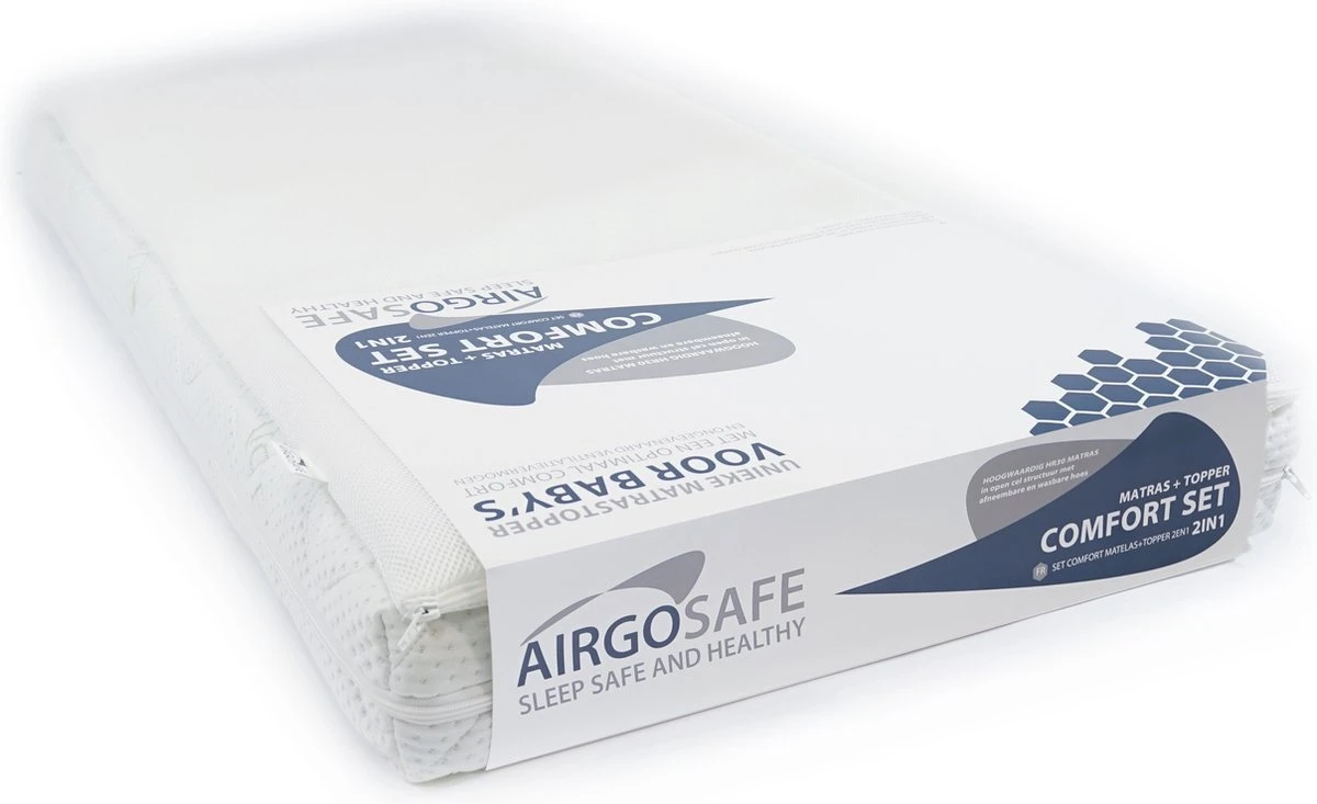 ABZ Baby Matras Combi Witte Panter Met Airgosafe Topper - 70x140 Cm - Afbeelding 10