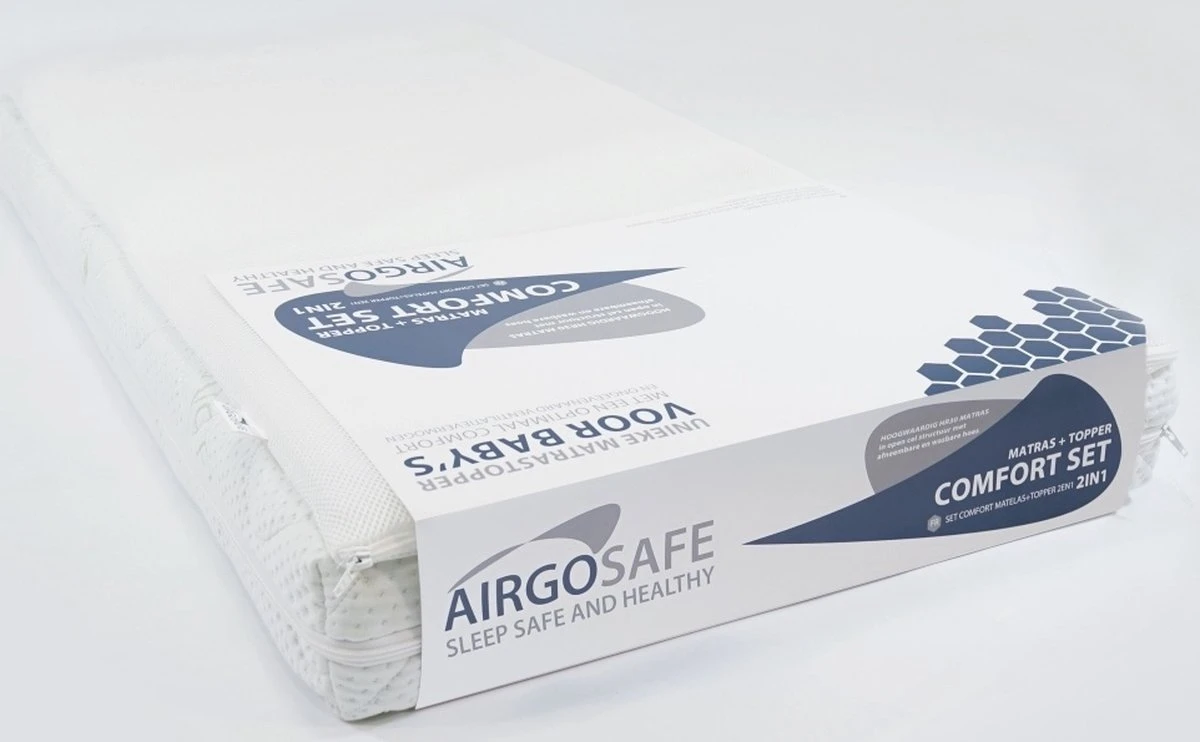 ABZ Babymatras Combi Witte Panter - Inclusief Topper Airgosafe - 60x120 Cm - Afbeelding 14