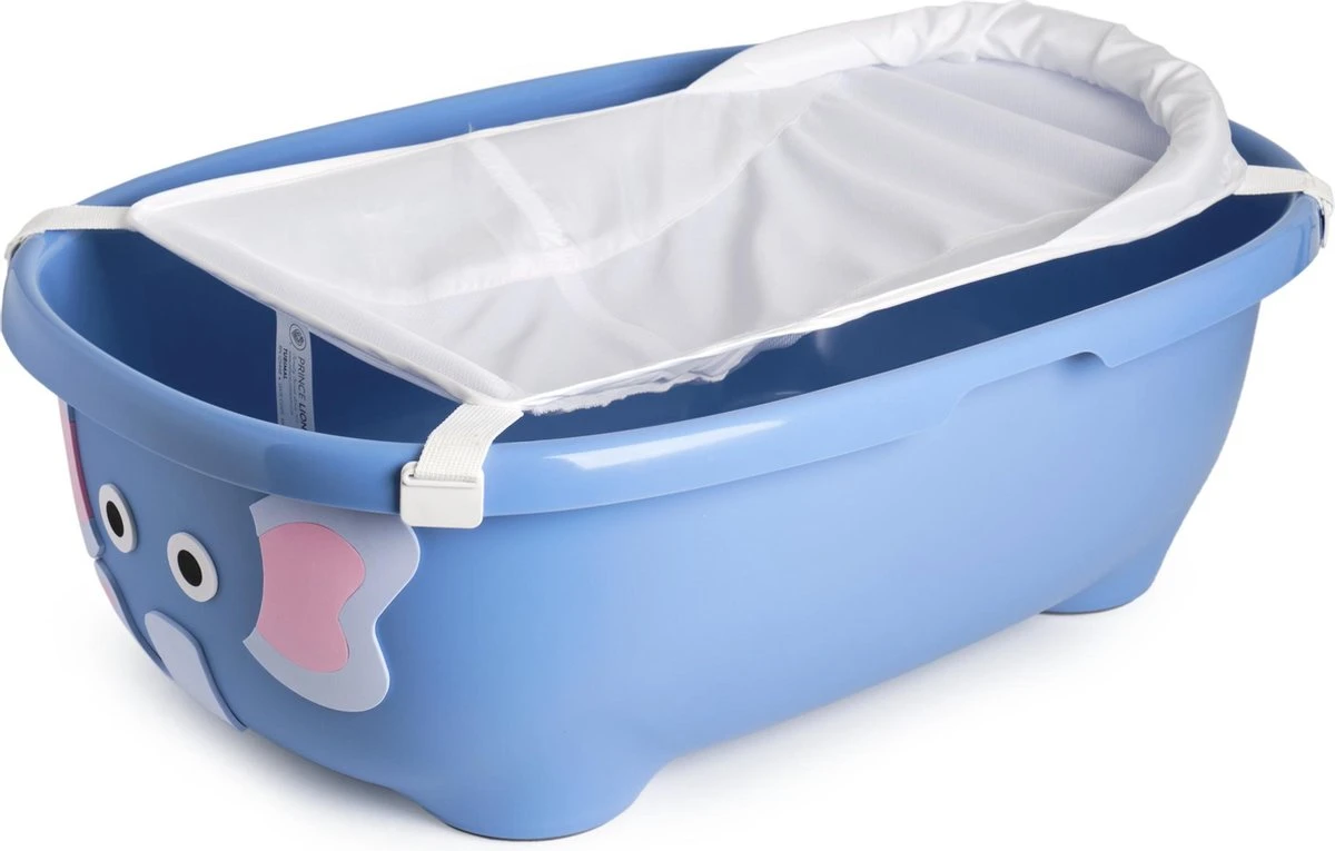 Prince Lionheart Tubimal® Met Hangmat | Baby & Peuter Badje | Opbergruimte Met Deksel | Stapelbaar | Herbruikbaar - Blauw / Olifant - Afbeelding 3