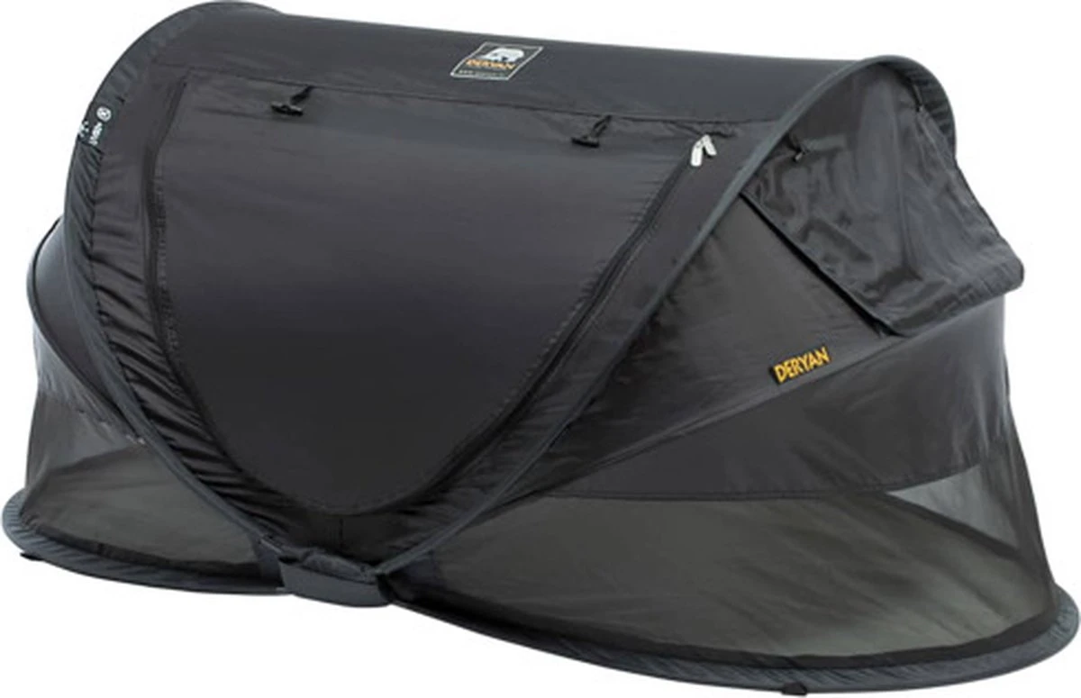 Deryan Peuter Luxe Campingbedje – Inclusief Zelfopblaasbare Matras - Zwart - Afbeelding 11