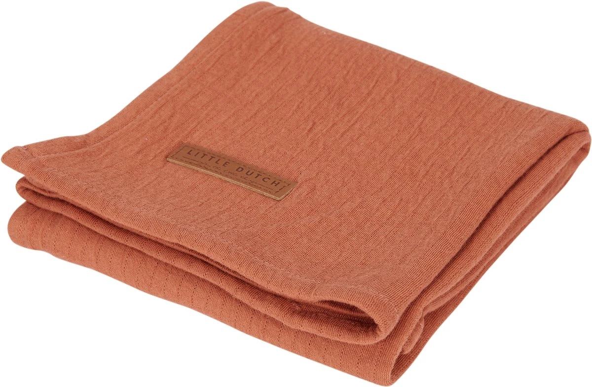 Little Dutch Swaddle Doek 120 X 120 Pure Rust - Afbeelding 2