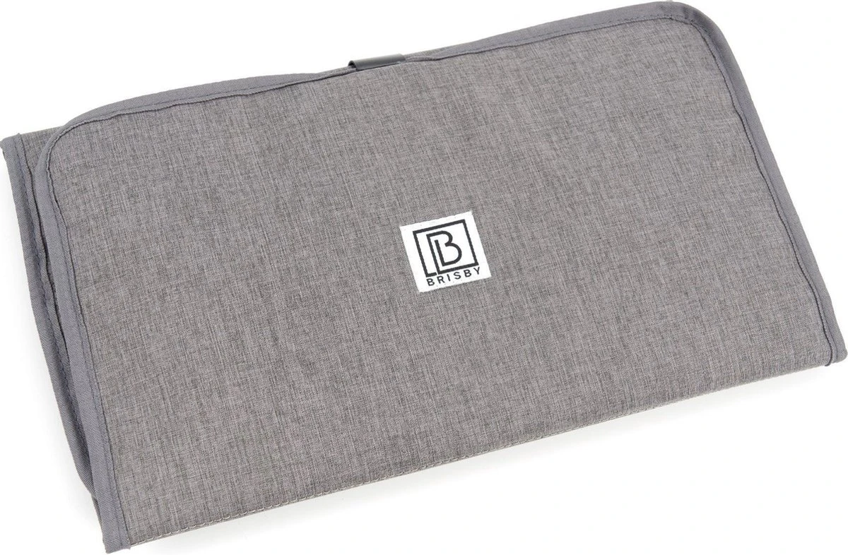 Brisby Slijtvast Verschoonmatje – Voorzien Van Een Klittenbandsluiting Voor Gemakkelijke 1-Hands Bediening - Donkergrijs - Afbeelding 3