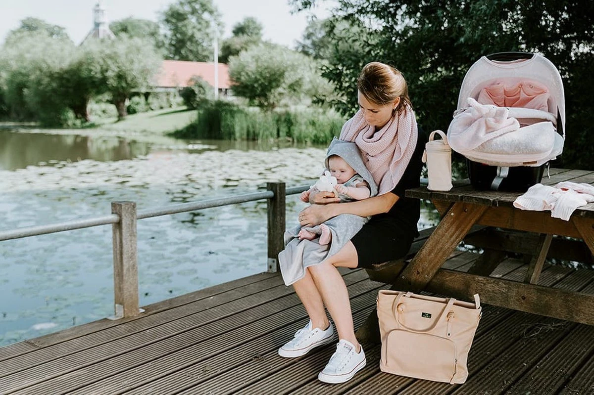 Baby's Only Houten Baby Rammelaar Olifant Gebreid - Classic Roze - Baby Cadeau - Afbeelding 3