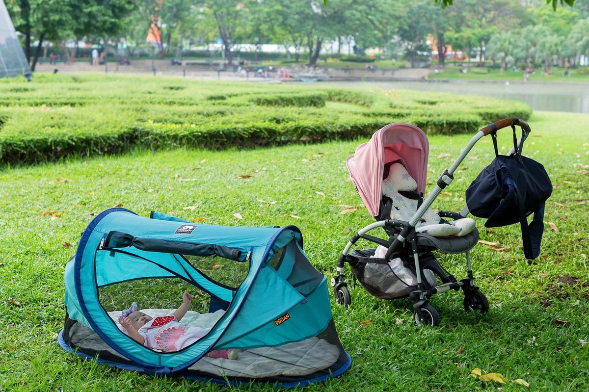 Deryan Peuter Luxe Campingbedje – Inclusief Zelfopblaasbare Matras - Ocean - Afbeelding 17