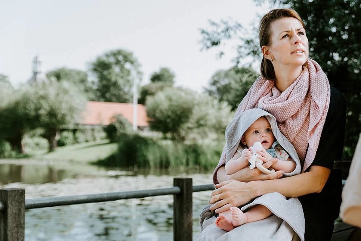 Baby's Only Houten Baby Rammelaar Olifant Gebreid - Classic Roze - Baby Cadeau - Afbeelding 8