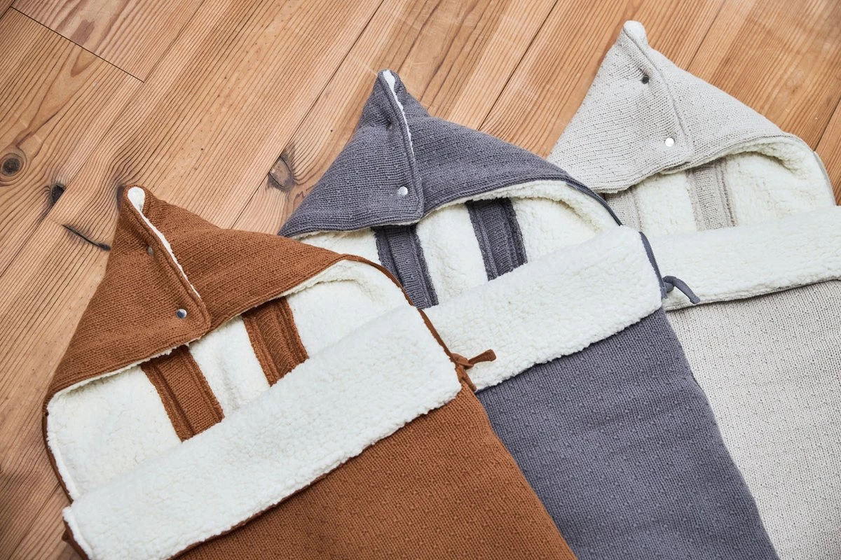 Jollein Voetenzak Voor Autostoel & Kinderwagen - Bliss Knit - Storm Grey - Afbeelding 9