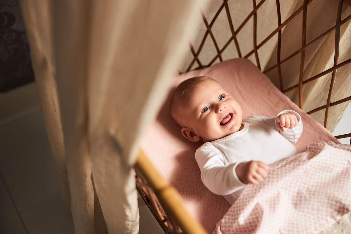 Jollein Baby Laken Wieg 75x100cm Snake - Pale Pink - Afbeelding 14