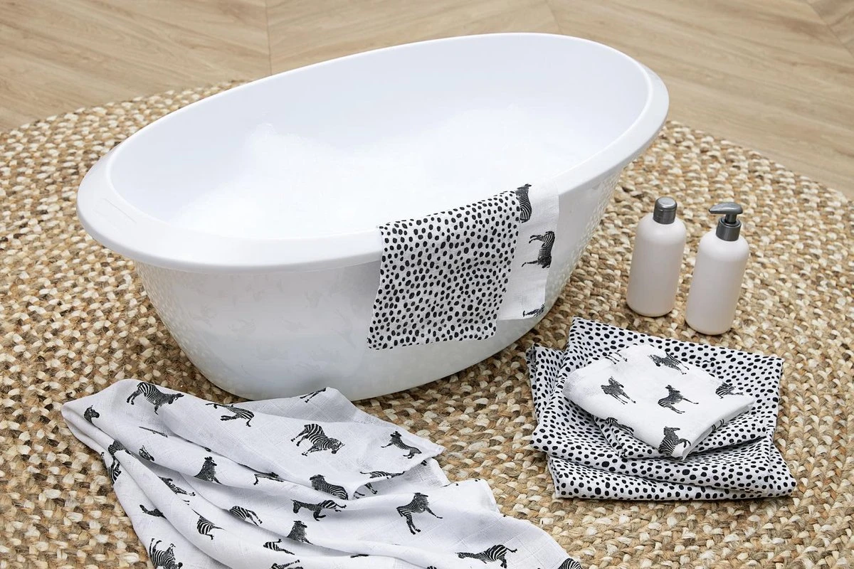 Meyco Zebra Animal Starterset - 9-pack - Hydrofiel - Black - Afbeelding 4