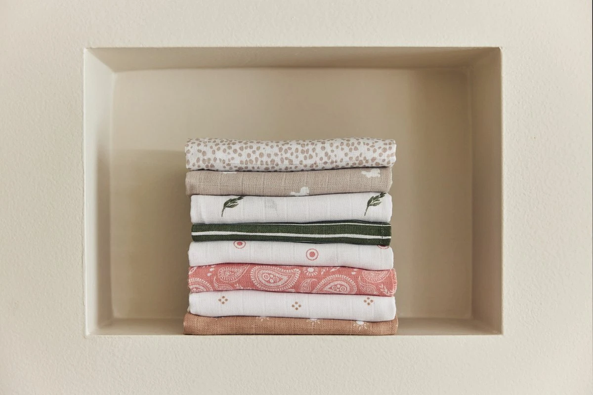 Jollein Hydrofiele Doek Small 70x70cm Dotted - 3 Stuks - Afbeelding 6