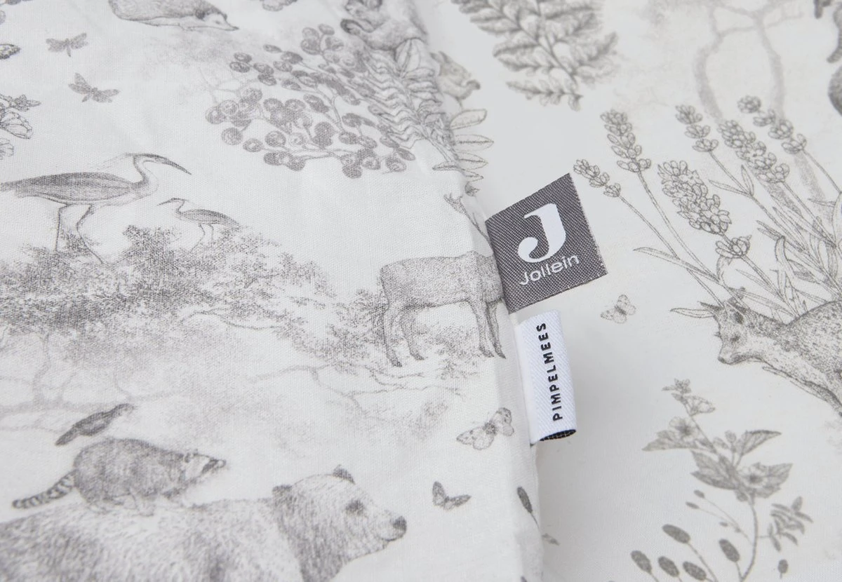 Jollein Baby Dekbedovertrek Met Sloop 100x135/140cm Pimpelmees - Forest Animals