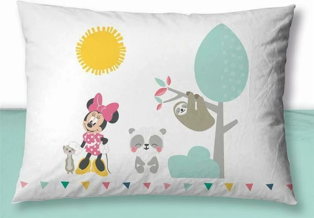 Minnie Mouse Ledikant Dekbedovertrek Hello 100x135 Cm - Afbeelding 3